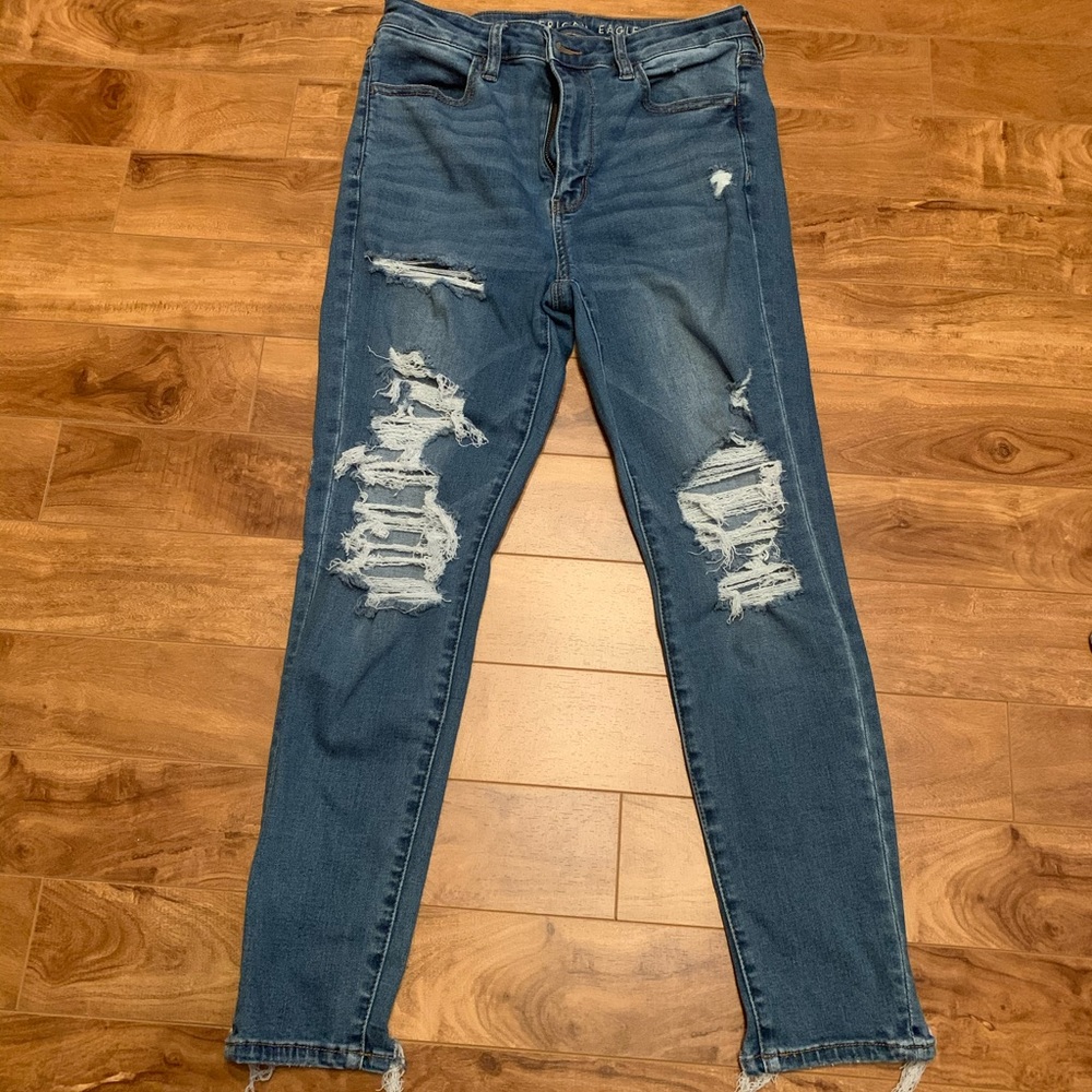 American eagle super high rise jagging